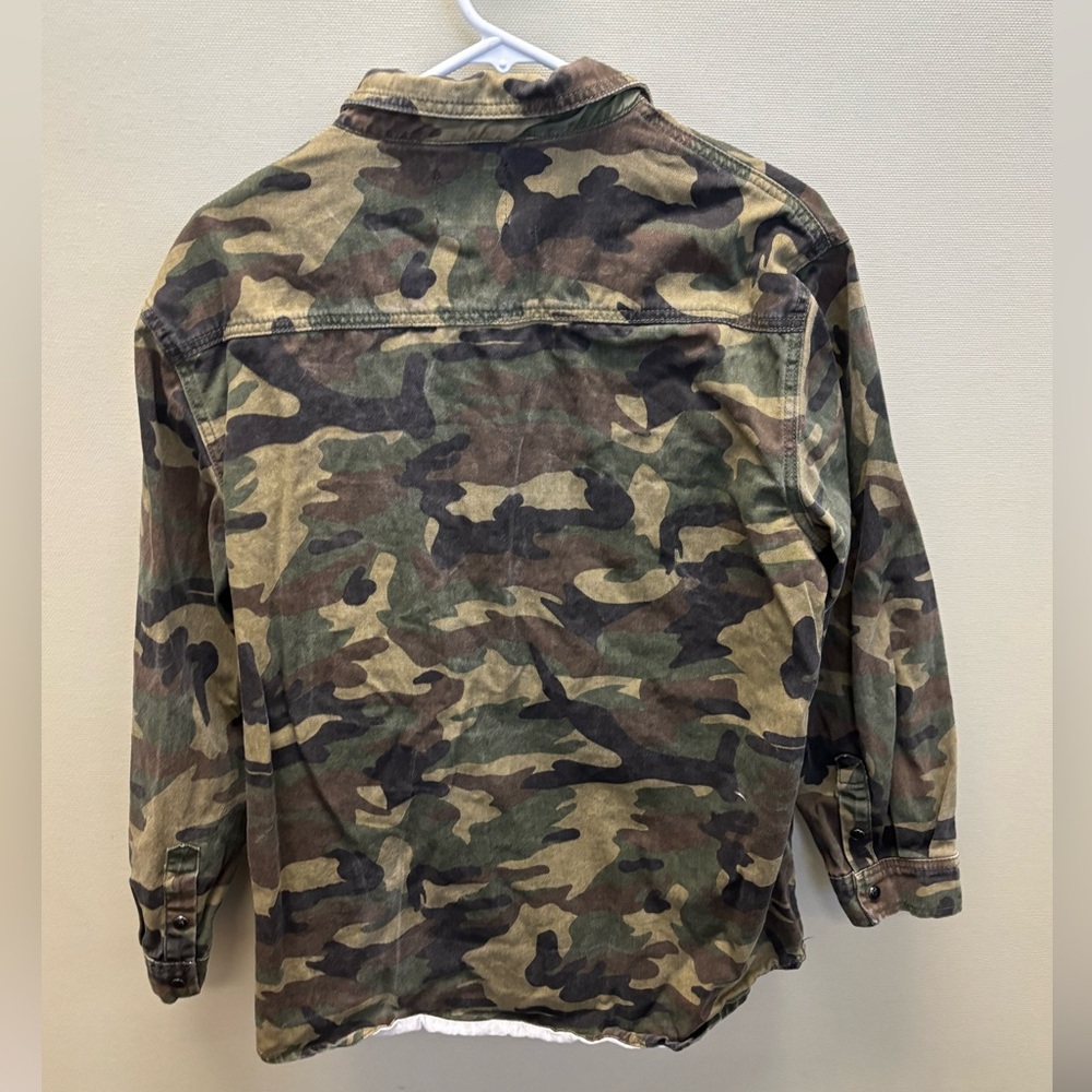 3for $15 😍 Boohoo Camouflage Men’s Army Button-Up Cotton Shirt